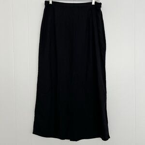 Old Navy Women’s Linen-Blend Column Maxi Skirt – Black – Size M